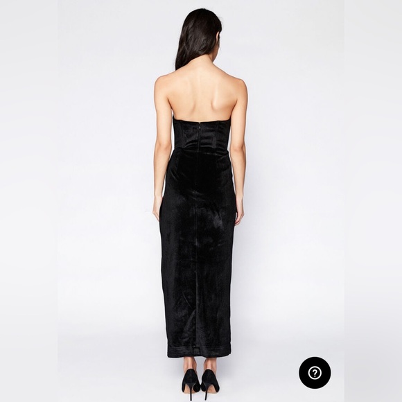 Everlasting Velour Midi Dress In Black - Picture 5 of 6